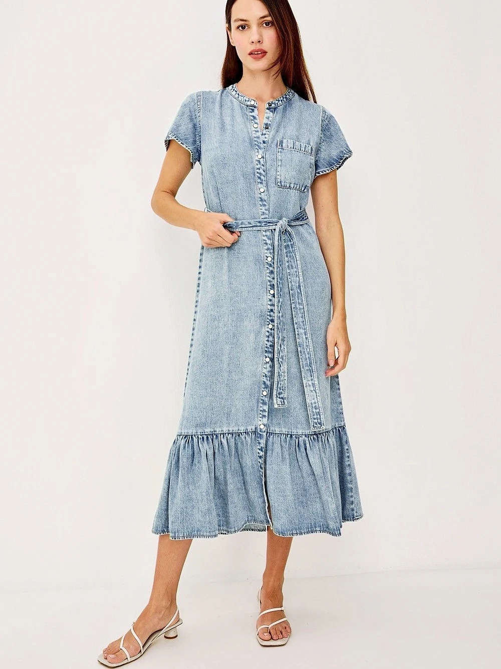 Rails Anaheim Dress Denim Midi Blue Small Like New